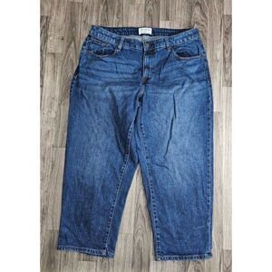 Lane Bryant Womens Size 14 Pockets Tapered Leg Denim Blue Jeans